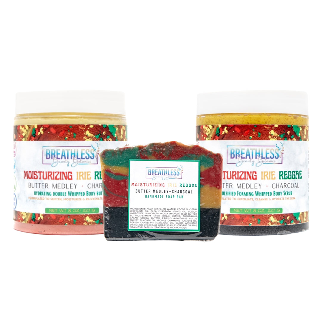 Moisturizing Irie Reggae Butter Medley + Charcoal Deluxe Bundle