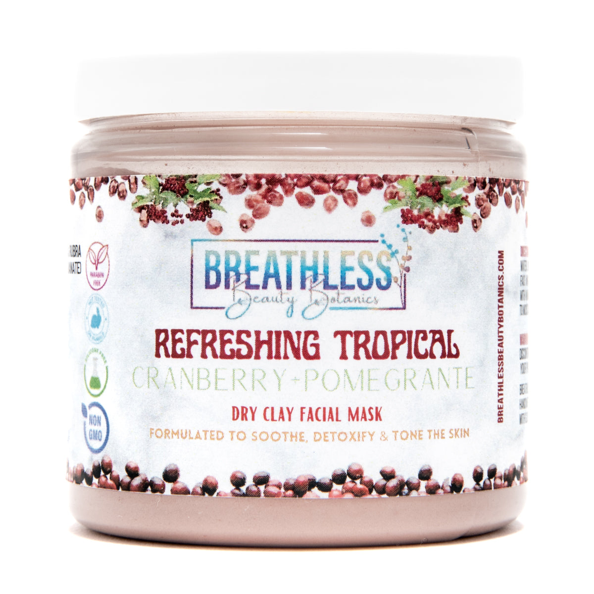 Refreshing Tropical Cranberry + Pomegranate Dry Facial Mask